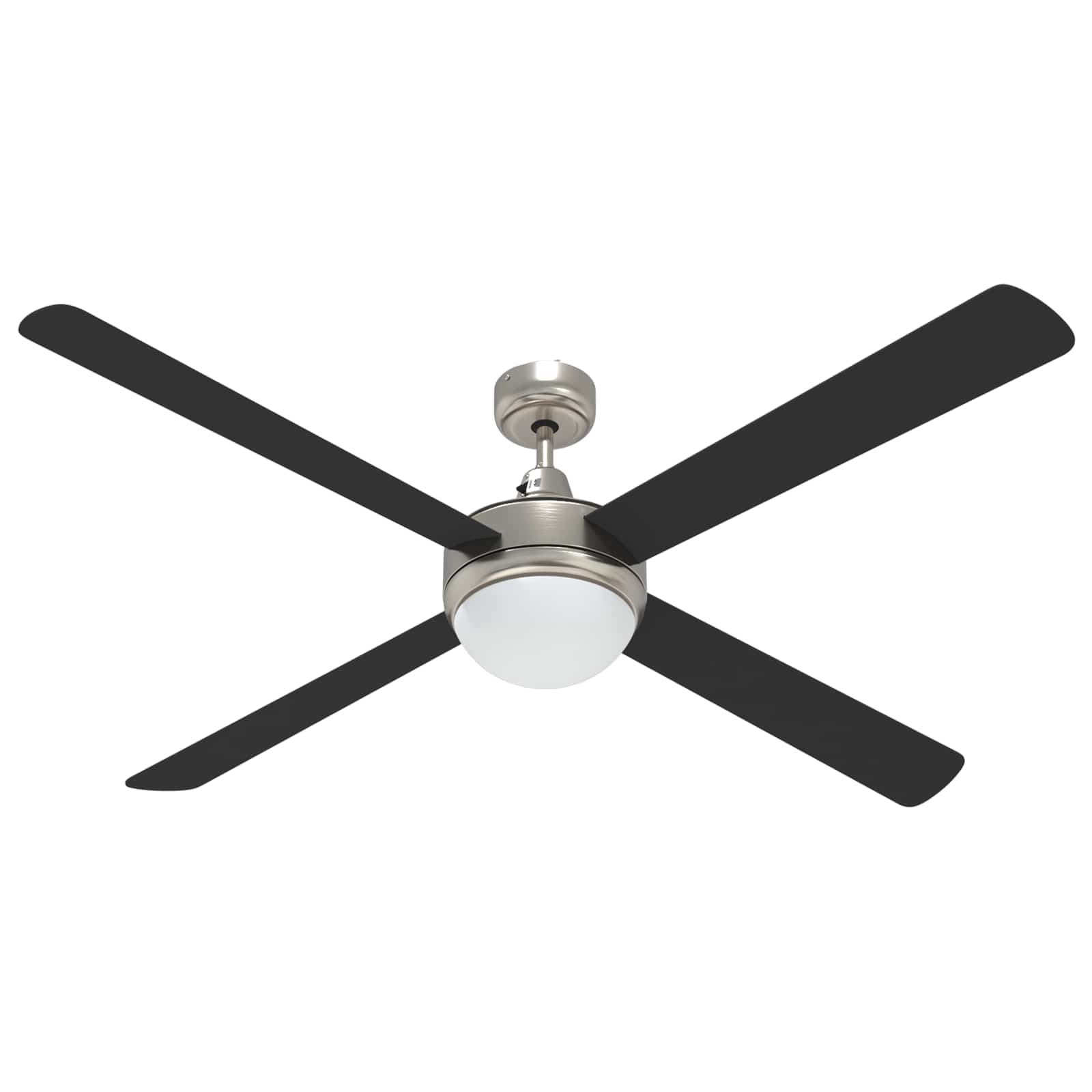 Deckenventilator mit Licht und Fernbedienung Ø 130 cm Schwarz