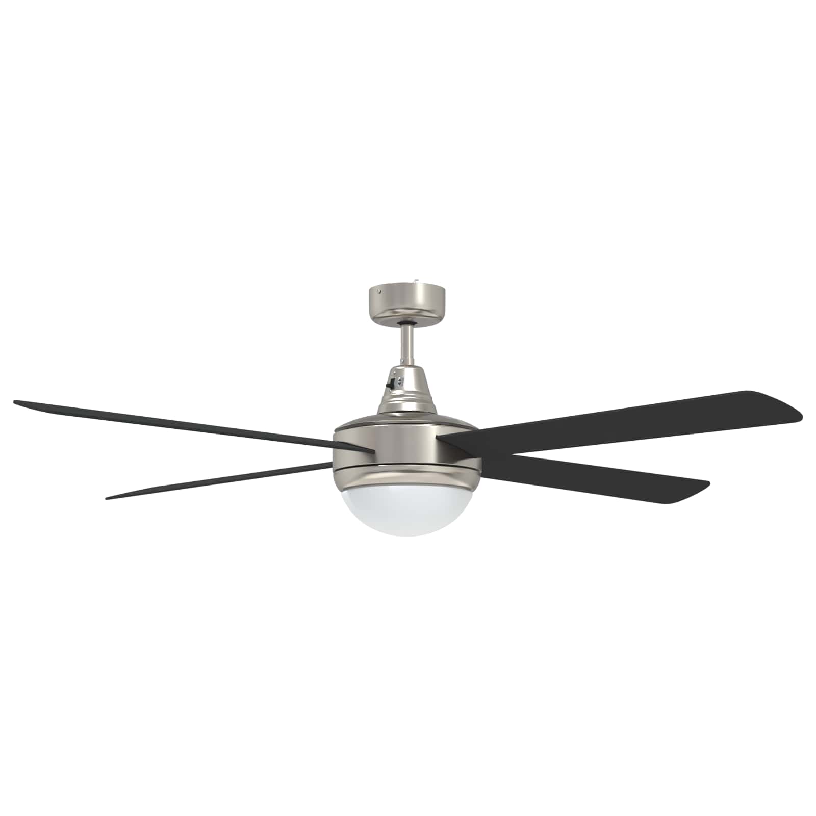 Deckenventilator mit Licht und Fernbedienung Ø 130 cm Schwarz
