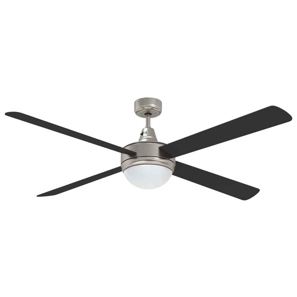 Deckenventilator mit Licht und Fernbedienung Ø 130 cm Schwarz