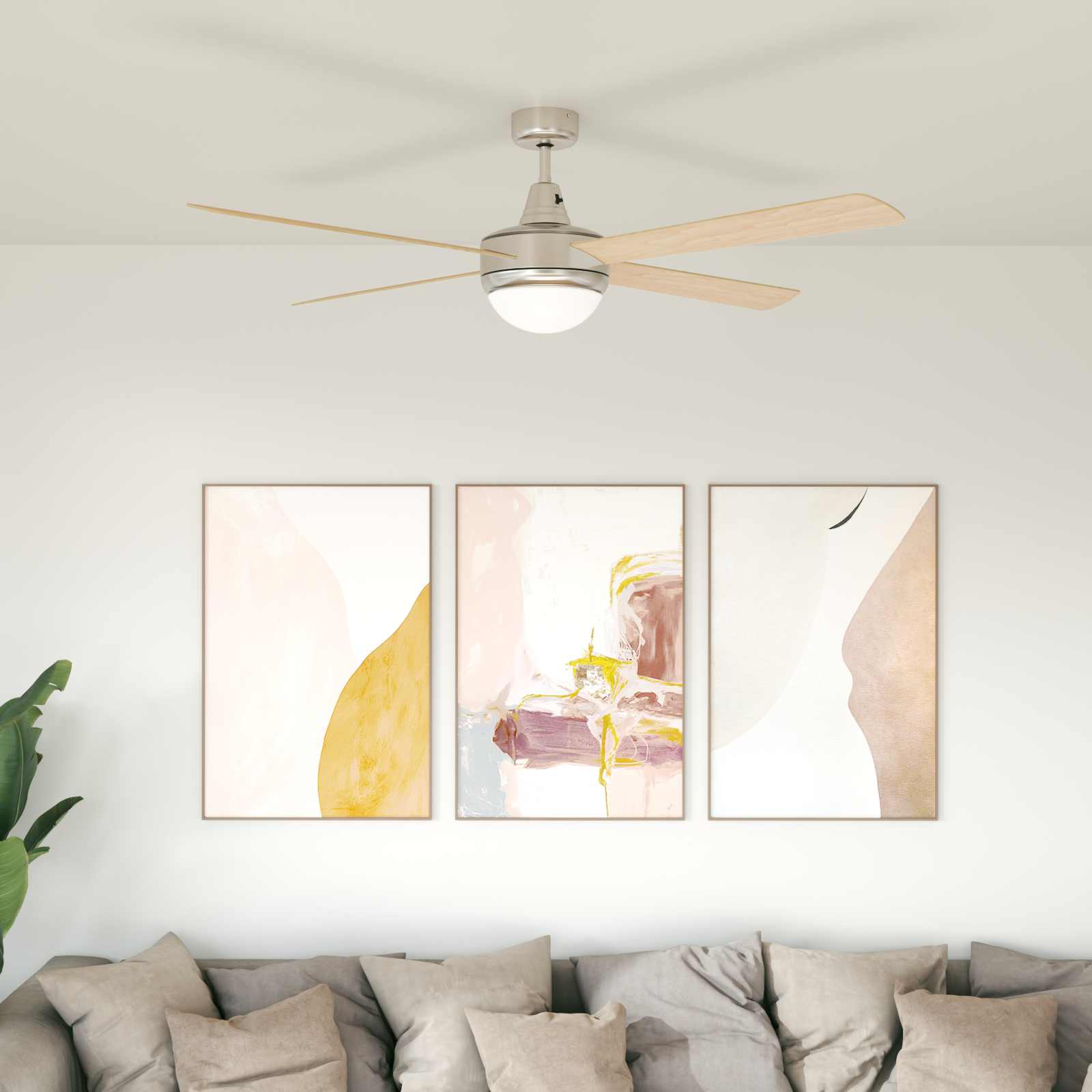 Deckenventilator mit Licht und Fernbedienung Ø 130 cm Sonoma