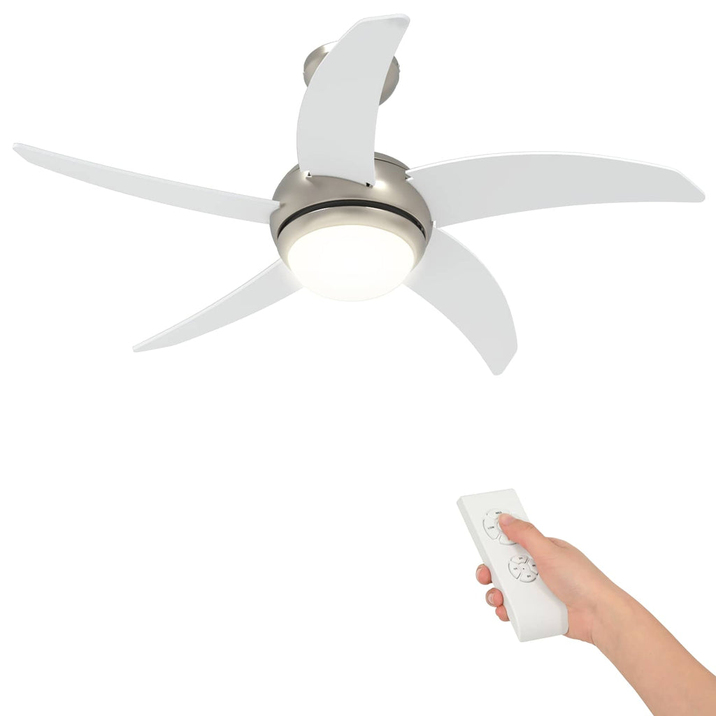 Deckenventilator mit Licht und Fernbedienung Ø 110 cm Weiß
