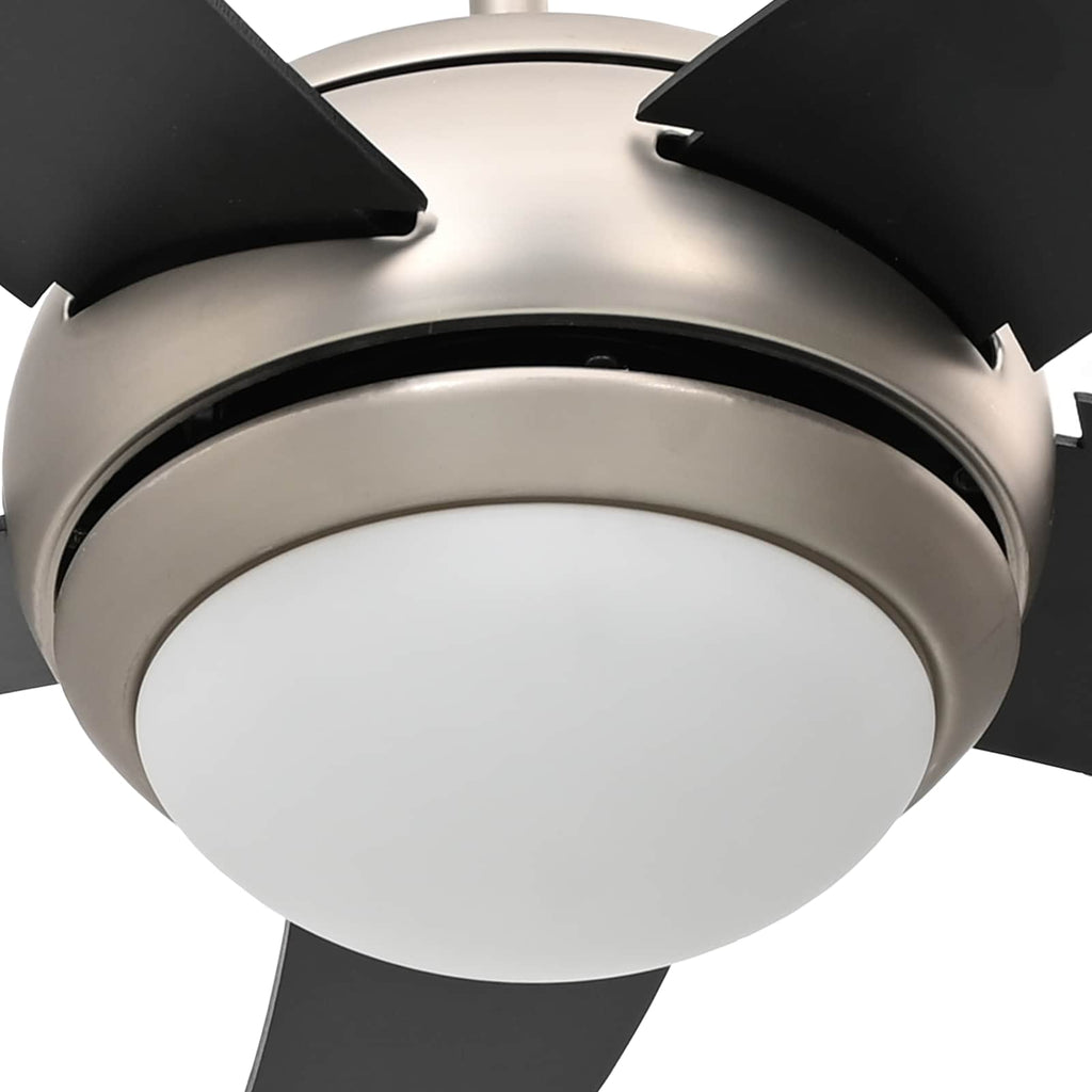 Deckenventilator mit Licht und Fernbedienung Ø 110 cm Schwarz