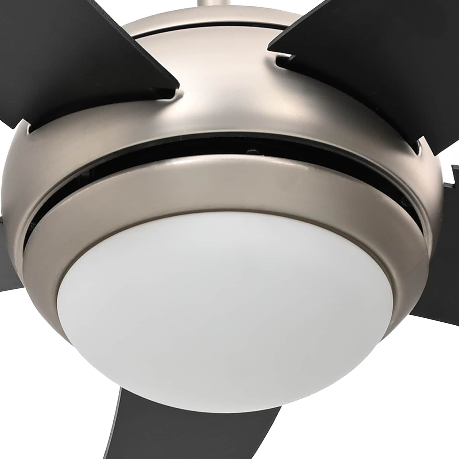 Deckenventilator mit Licht und Fernbedienung Ø 110 cm Schwarz