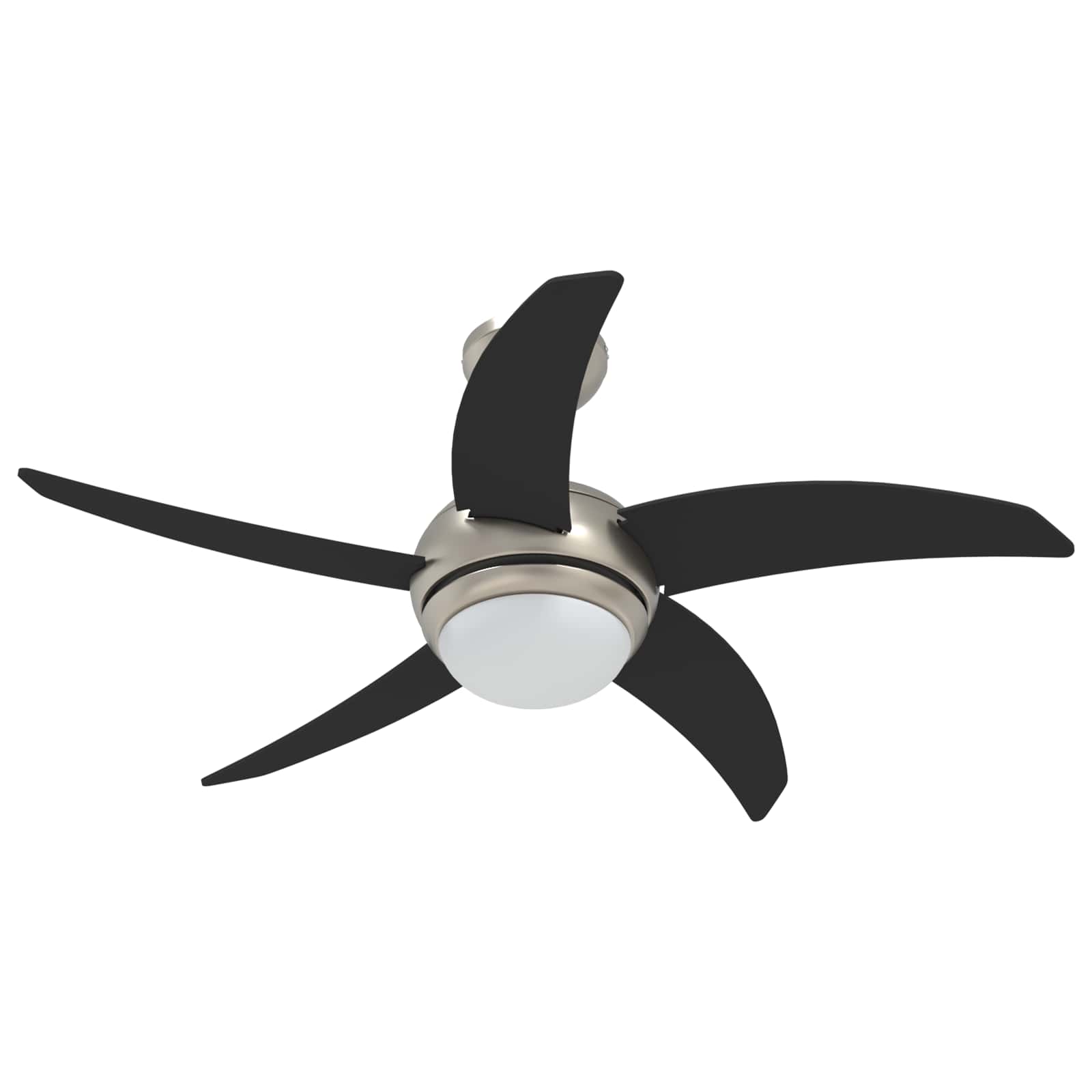 Deckenventilator mit Licht und Fernbedienung Ø 110 cm Schwarz