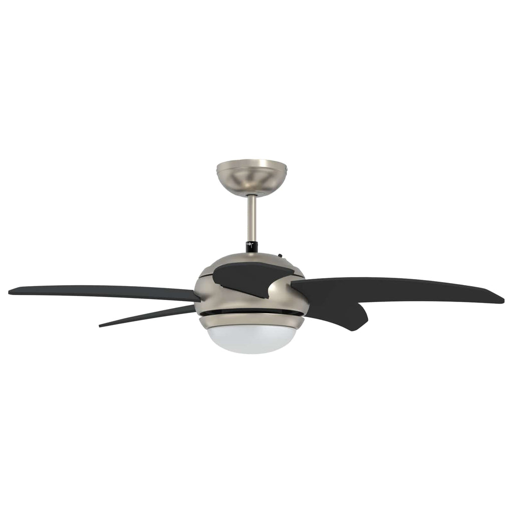 Deckenventilator mit Licht und Fernbedienung Ø 110 cm Schwarz