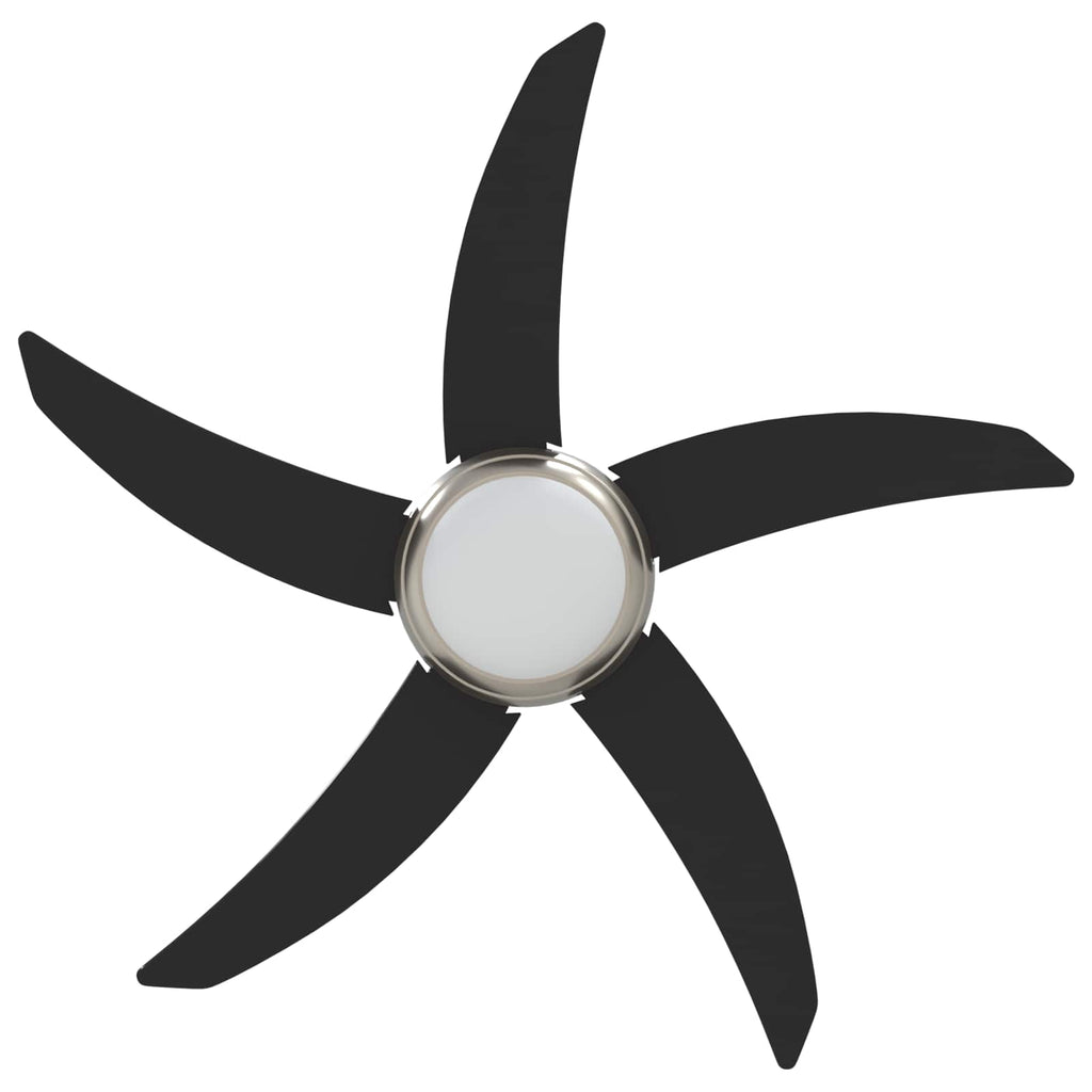 Deckenventilator mit Licht und Fernbedienung Ø 110 cm Schwarz