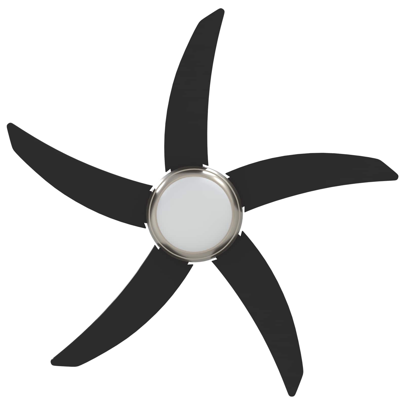 Deckenventilator mit Licht und Fernbedienung Ø 110 cm Schwarz