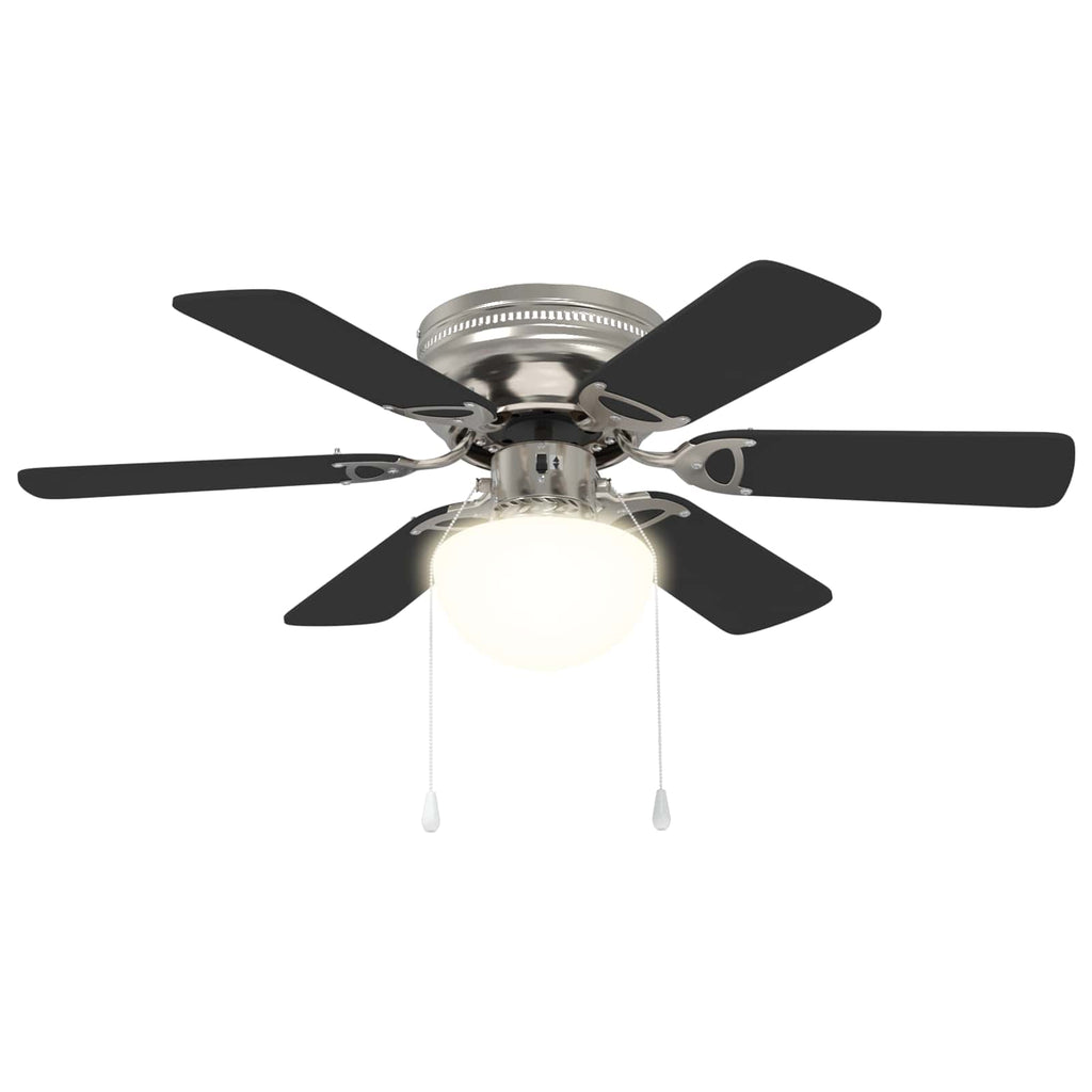Deckenventilator mit Licht Ø 82 cm Schwarz