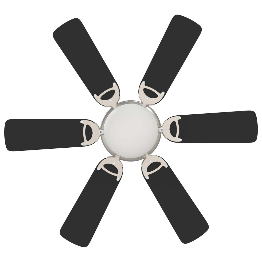 Deckenventilator mit Licht Ø 82 cm Schwarz