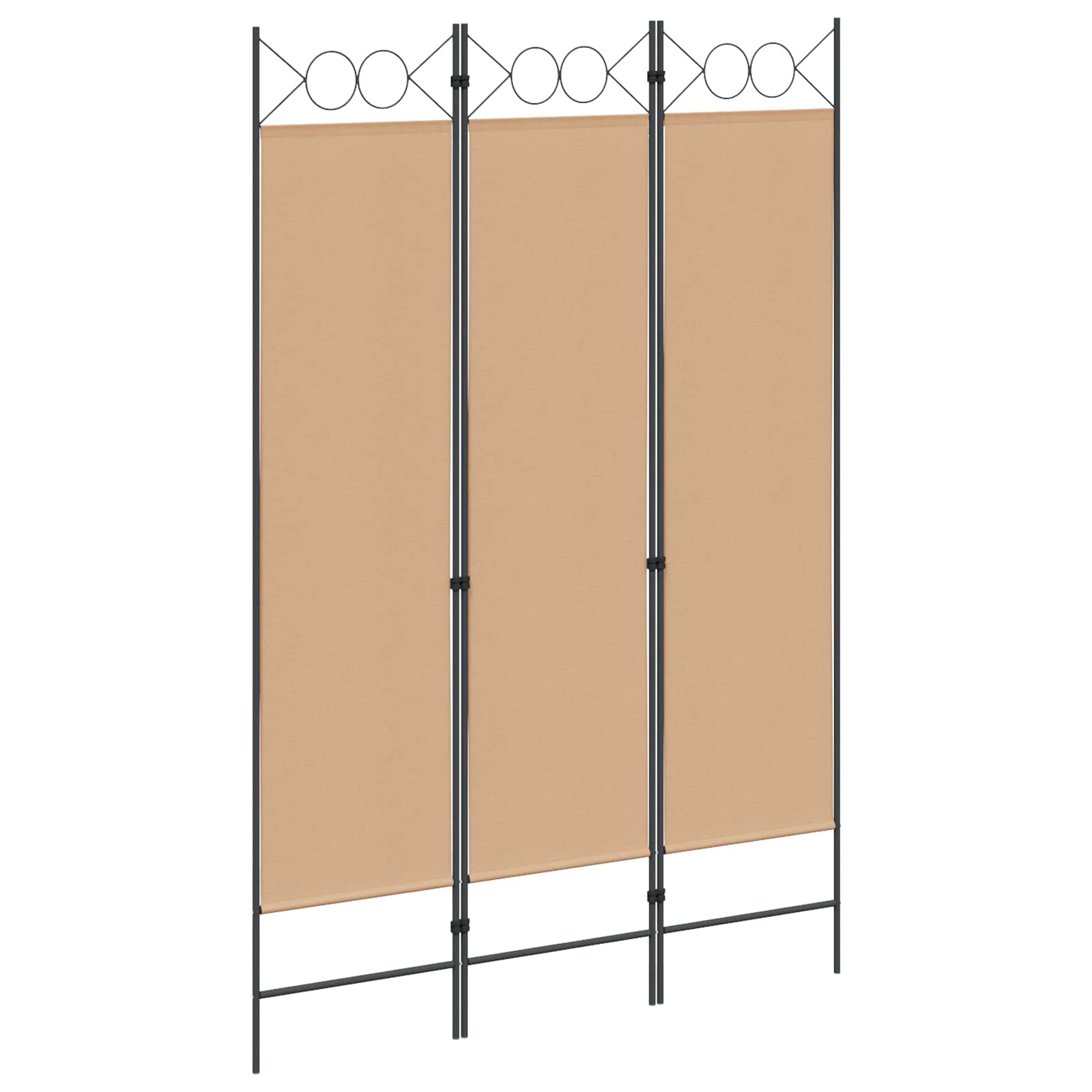 3-teiliger Raumteiler Beige 120 x 180 cm Stoff