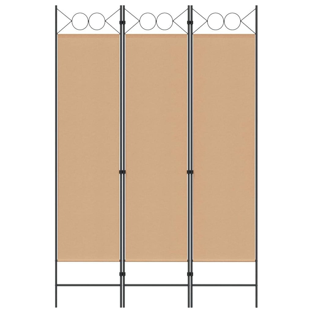 3-teiliger Raumteiler Beige 120 x 180 cm Stoff