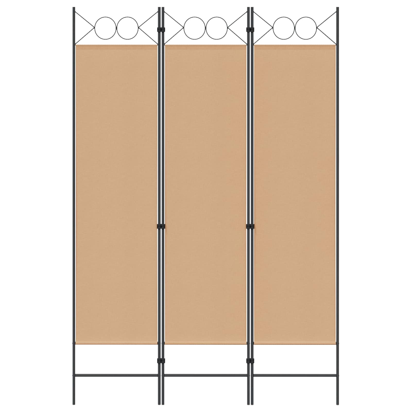 3-teiliger Raumteiler Beige 120 x 180 cm Stoff