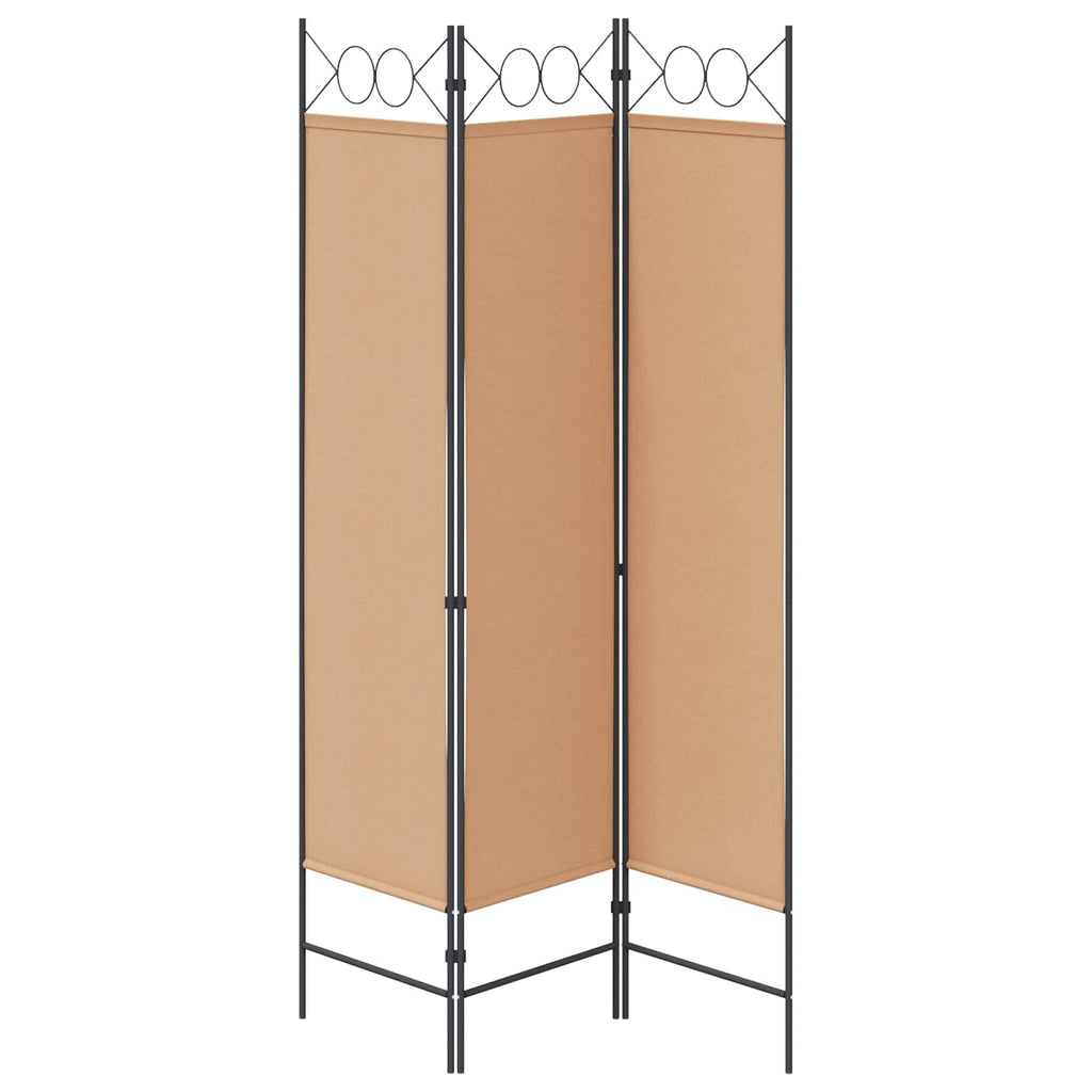 3-teiliger Raumteiler Beige 120 x 180 cm Stoff