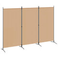 3-teiliger Raumteiler Beige 260 x 180 cm Stoff