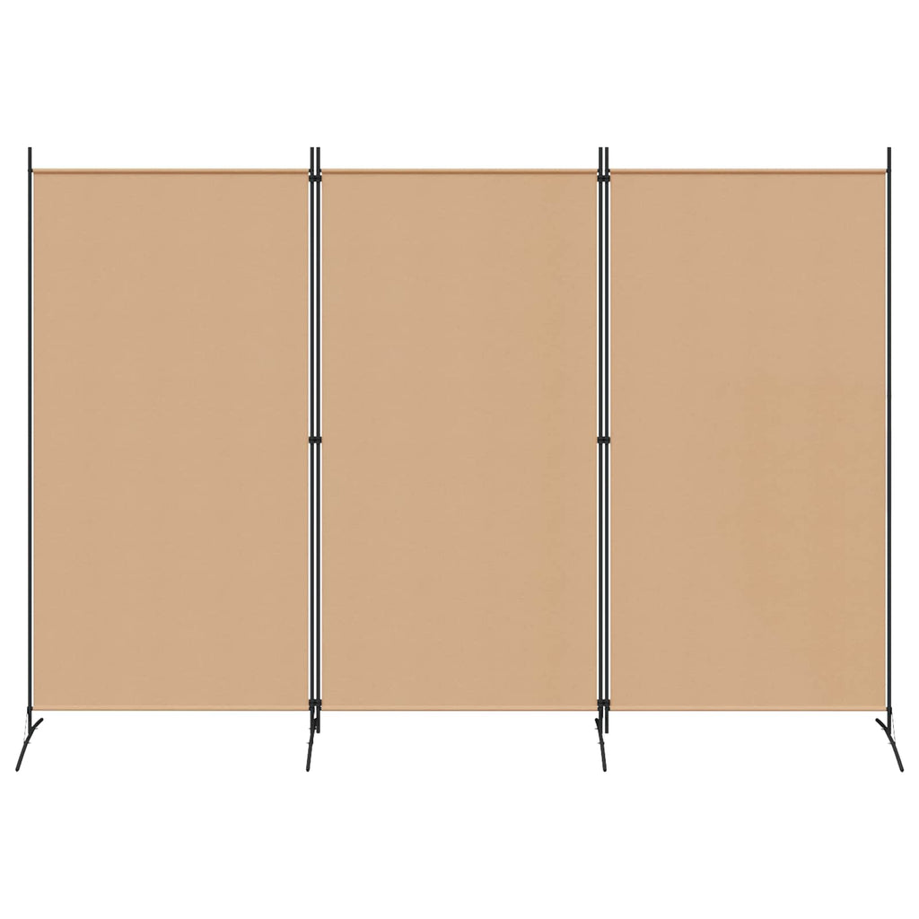 3-teiliger Raumteiler Beige 260 x 180 cm Stoff