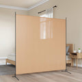 Einzel Panel Raumteiler Beige 175 x 180 cm Stoff