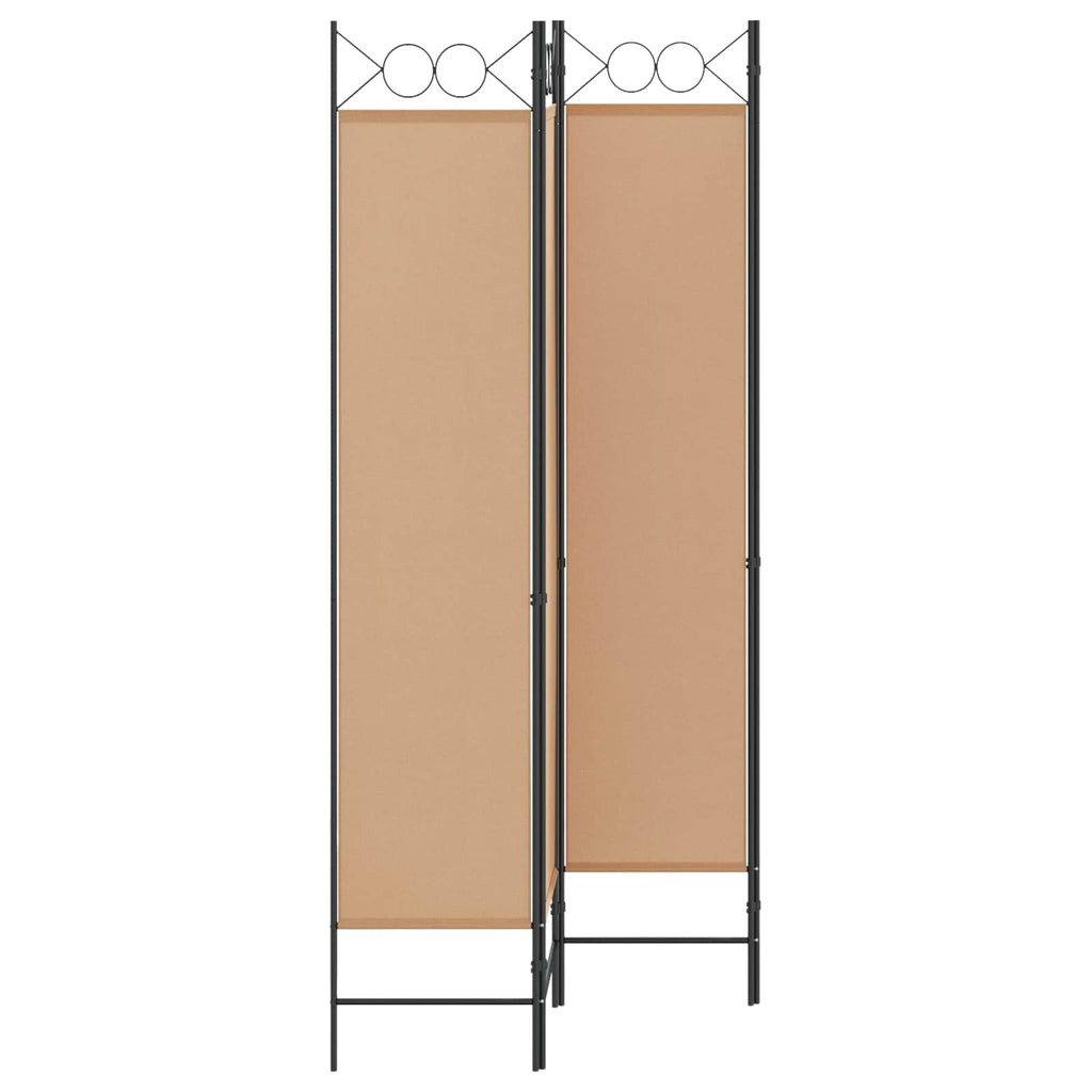 4-teiliger Raumteiler Beige 160 x 200 cm Stoff