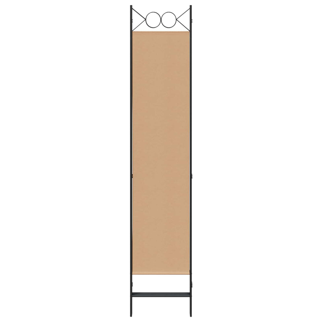 4-teiliger Raumteiler Beige 160 x 200 cm Stoff
