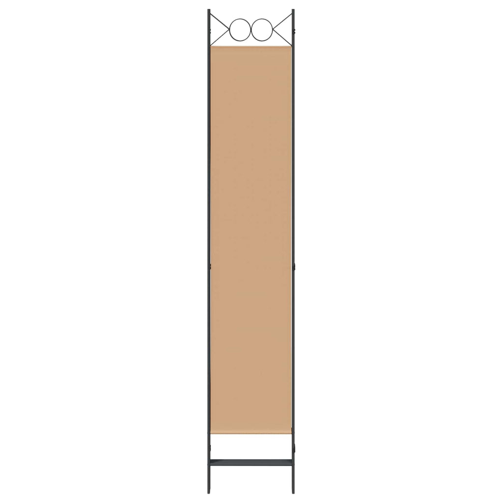 4-teiliger Raumteiler Beige 160 x 220 cm Stoff