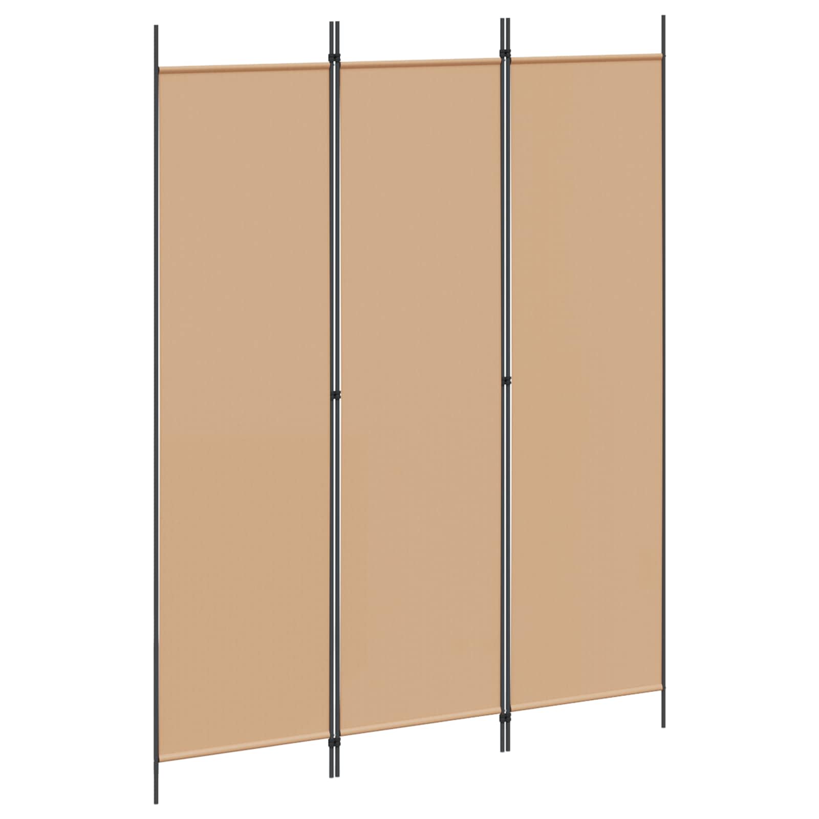 3-teiliger Raumteiler Beige 150 x 200 cm Stoff
