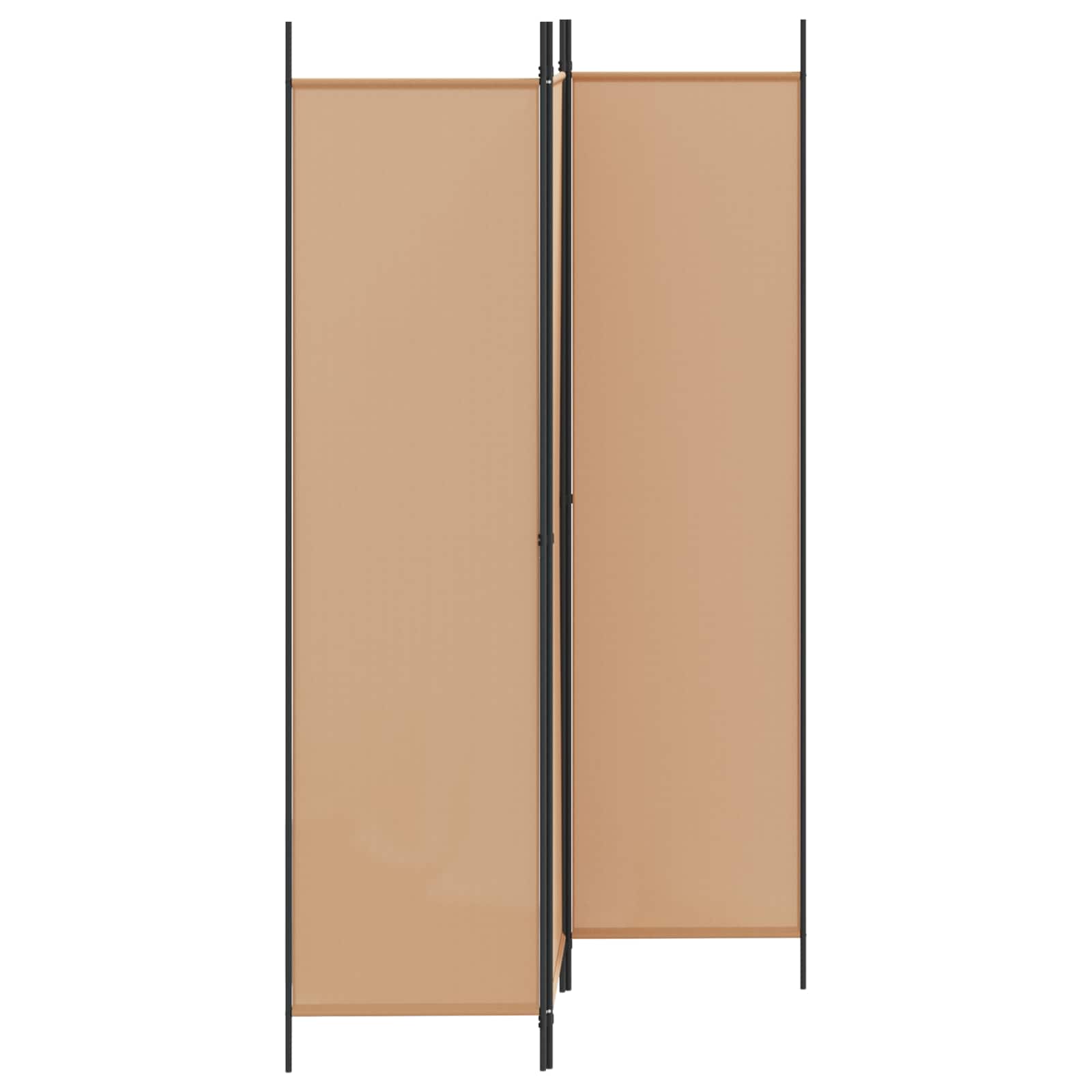 3-teiliger Raumteiler Beige 150 x 200 cm Stoff
