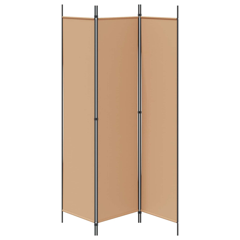 3-teiliger Raumteiler Beige 150 x 200 cm Stoff