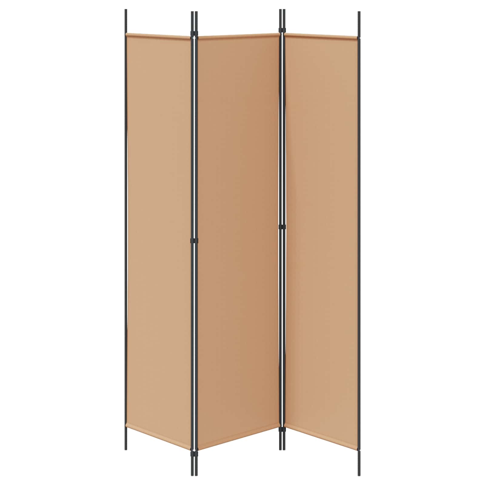 3-teiliger Raumteiler Beige 150 x 200 cm Stoff