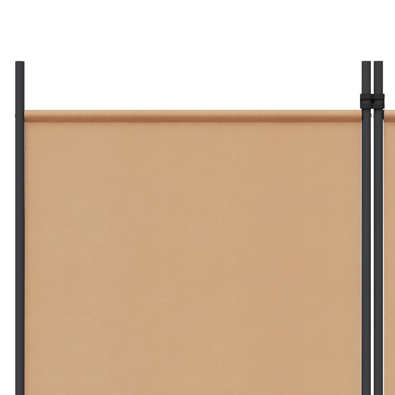 5-teiliger Raumteiler Beige 250 x 200 cm Stoff