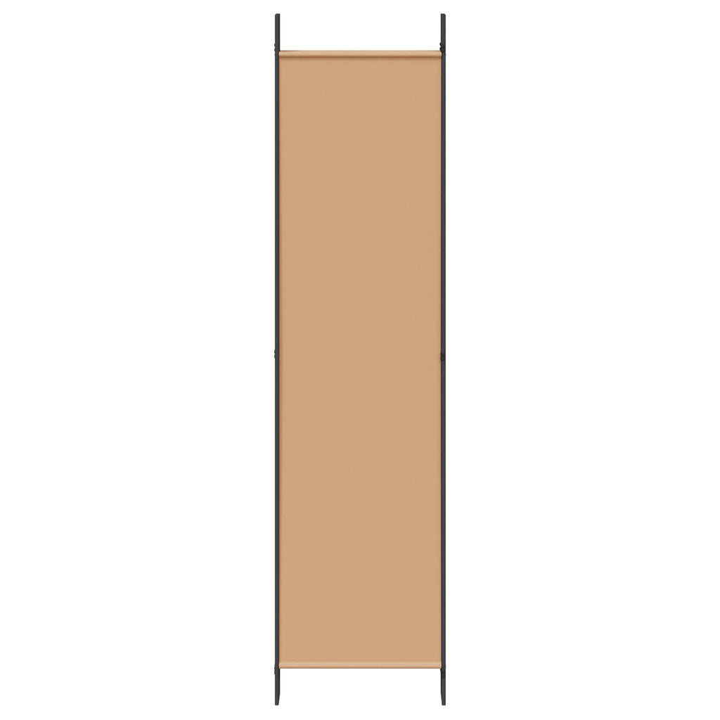 6-teiliger Raumtrenner Beige 300 x 200 cm Stoff