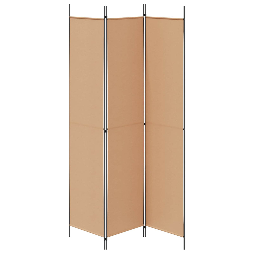 3-teiliger Raumteiler Beige 150 x 220 cm Stoff