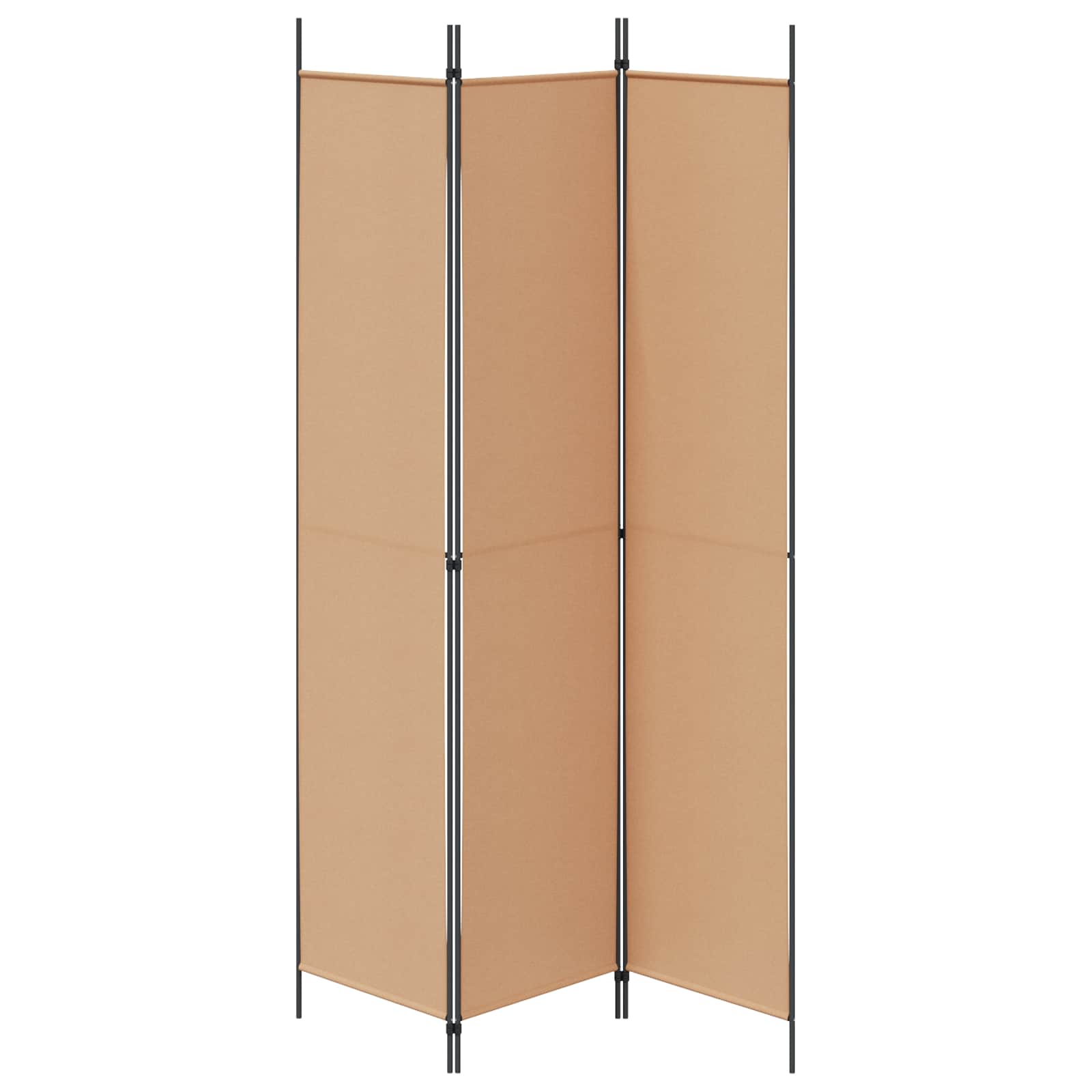 3-teiliger Raumteiler Beige 150 x 220 cm Stoff
