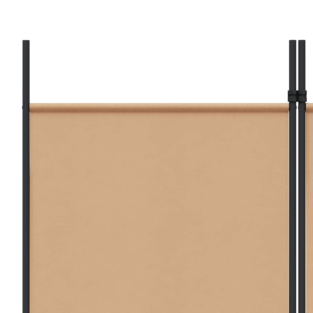 4-teiliger Raumteiler Beige 200 x 220 cm Stoff