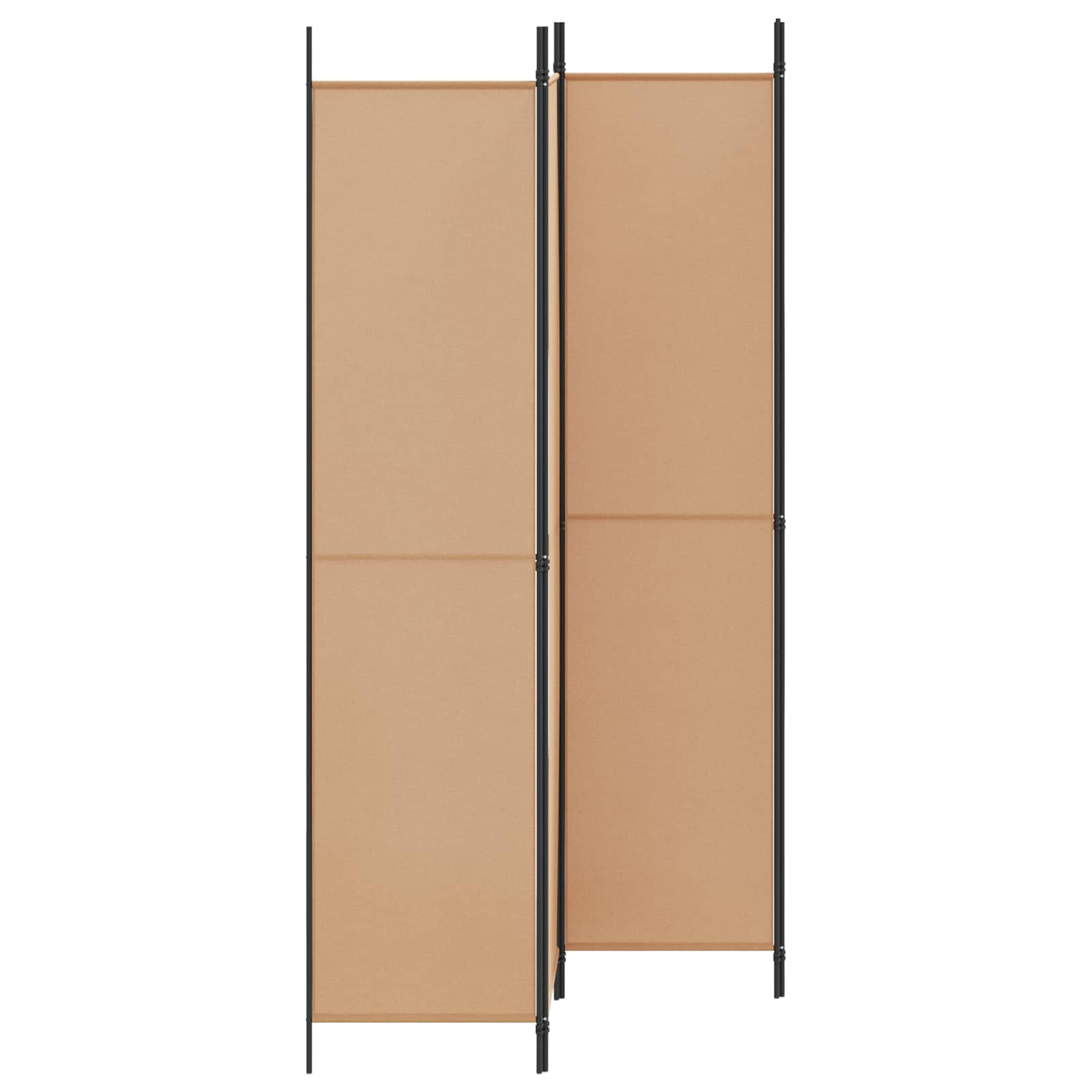4-teiliger Raumteiler Beige 200 x 220 cm Stoff