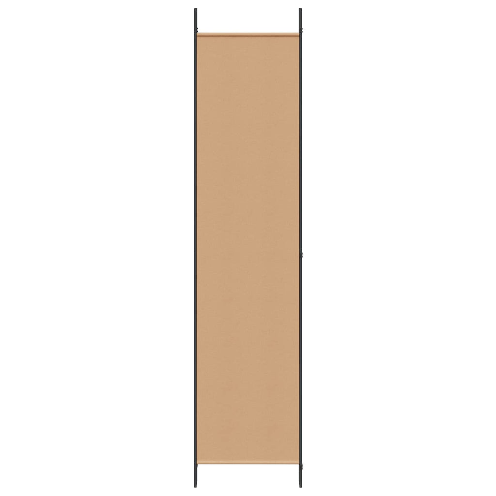 5-teiliger Raumteiler Beige 250 x 220 cm Stoff