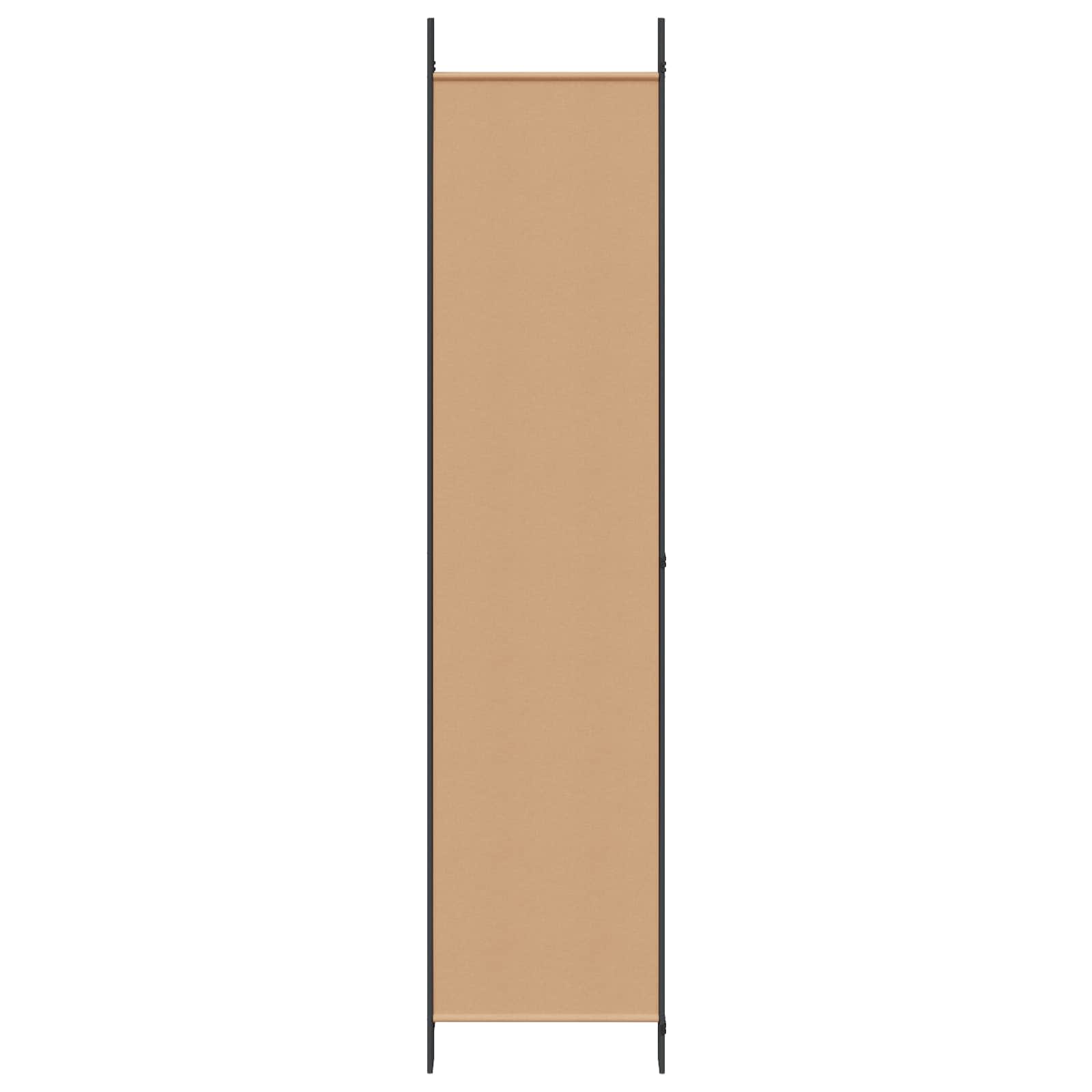 5-teiliger Raumteiler Beige 250 x 220 cm Stoff