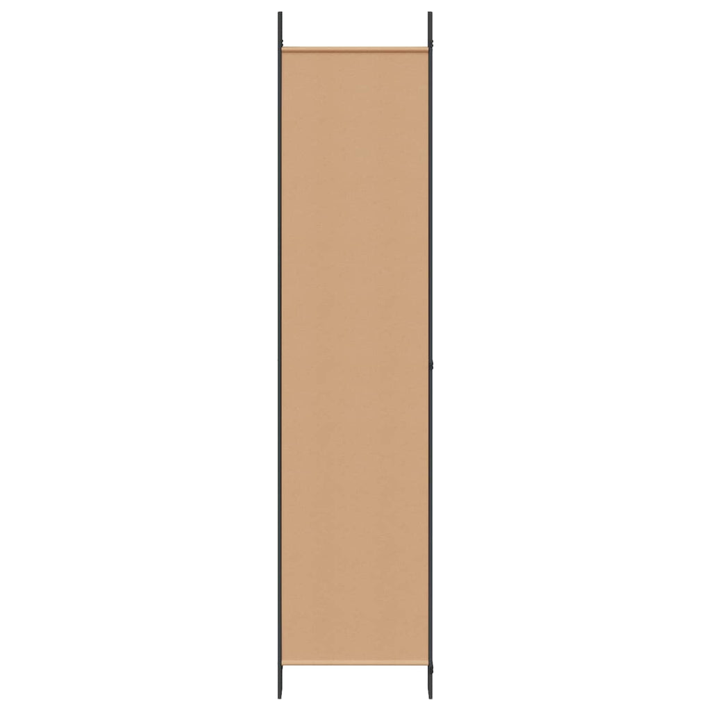 6-teiliger Raumtrenner Beige 300 x 220 cm Stoff