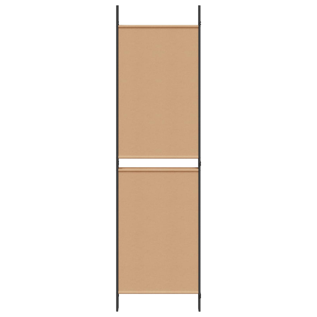 4-teiliger Raumteiler Beige 200 x 180 cm Stoff
