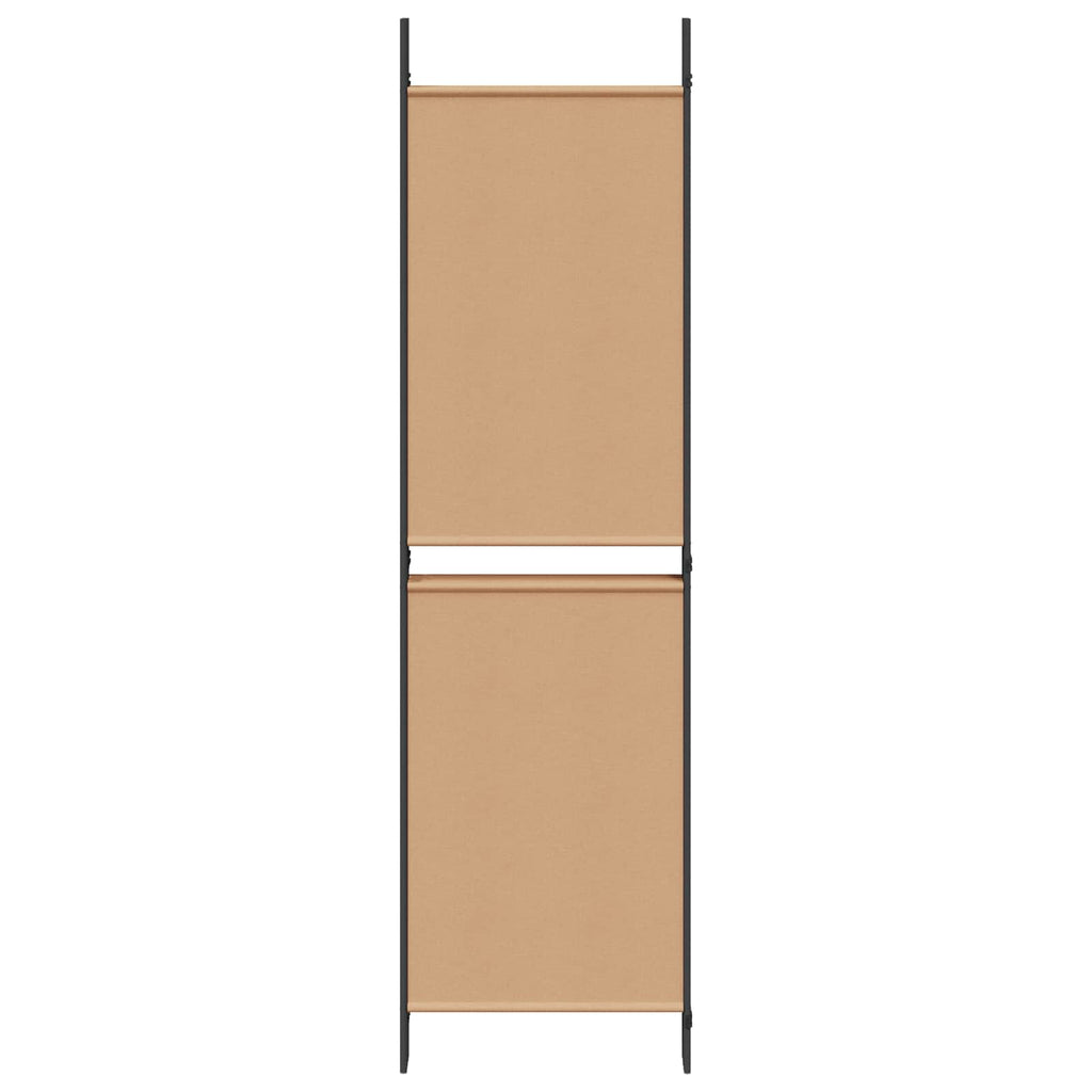 5-teiliger Raumteiler Beige 250 x 180 cm Stoff