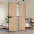 3-teiliger Raumteiler Beige 150 x 200 cm Stoff