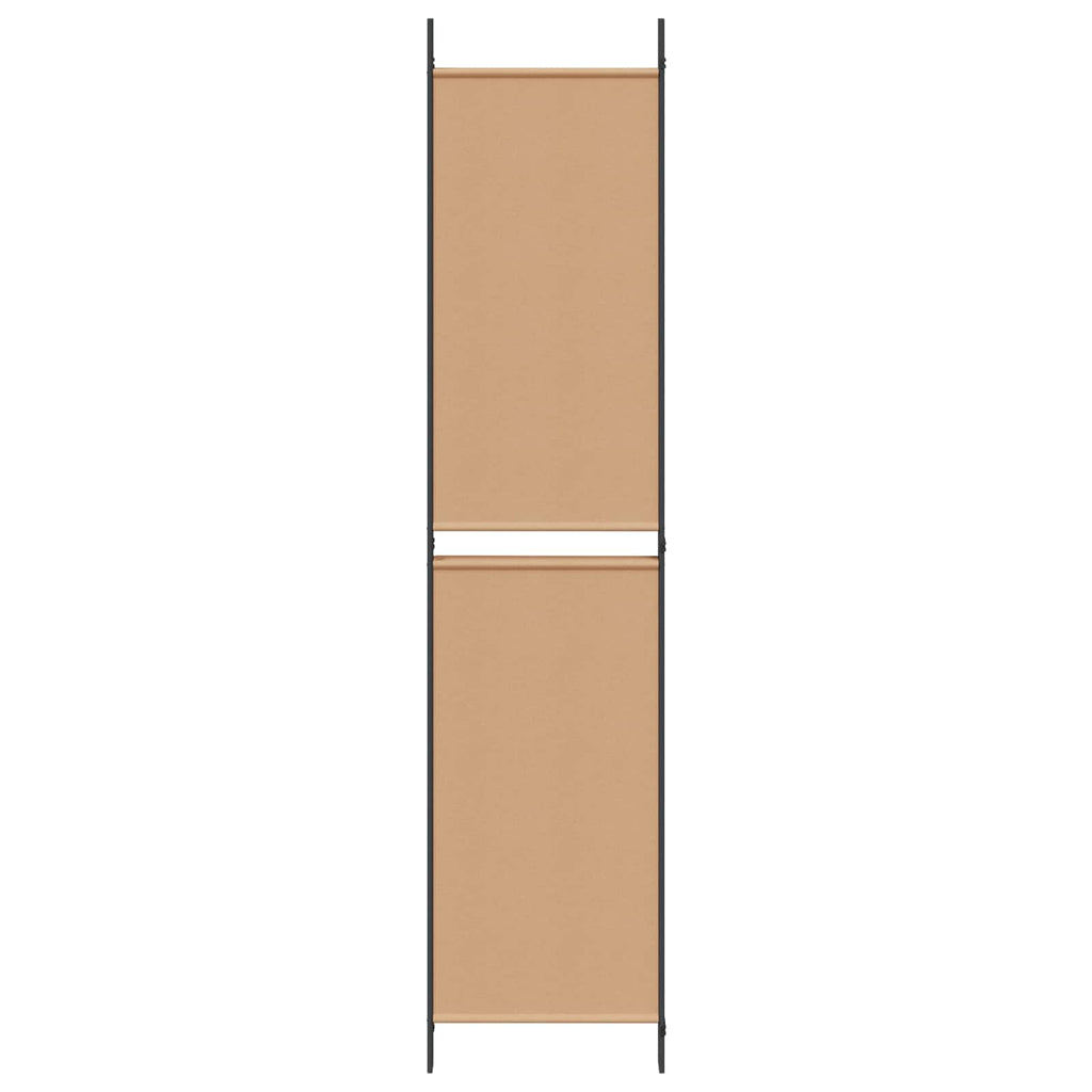 4-teiliger Raumteiler Beige 200 x 220 cm Stoff