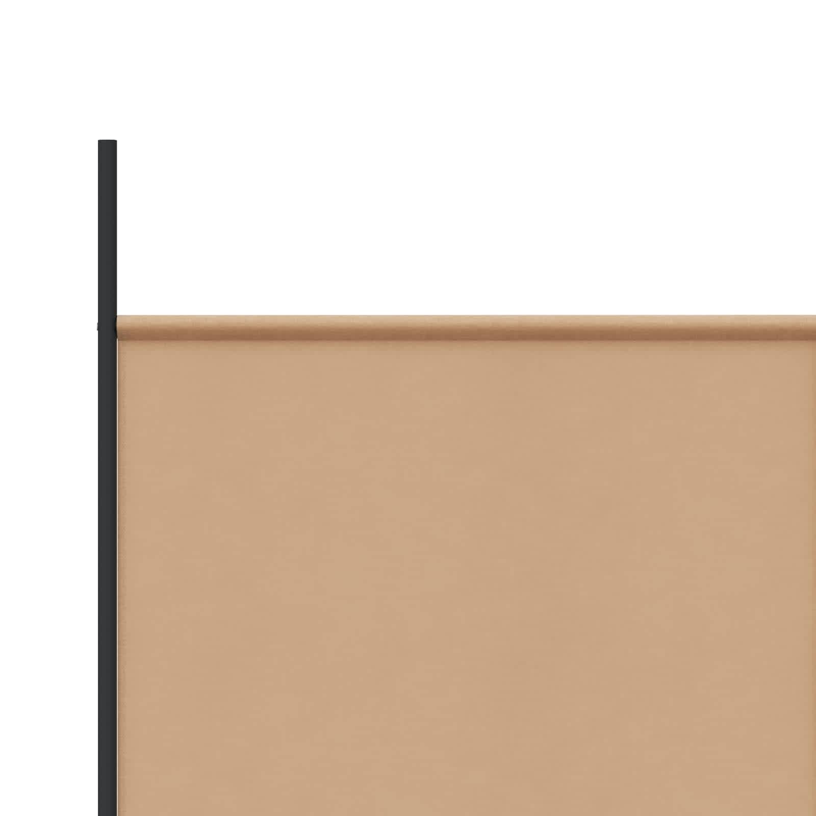 5-teiliger Raumteiler Beige 250 x 220 cm Stoff