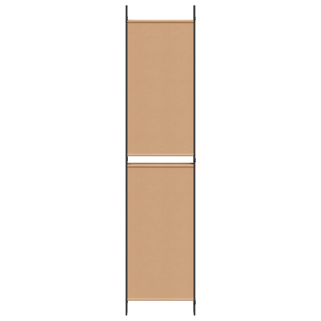 5-teiliger Raumteiler Beige 250 x 220 cm Stoff