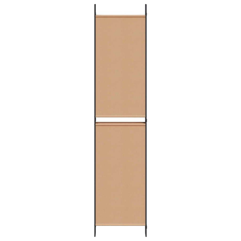 6-teiliger Raumtrenner Beige 300 x 220 cm Stoff