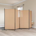 4-teiliger Raumteiler Beige 346 x 180 cm Stoff