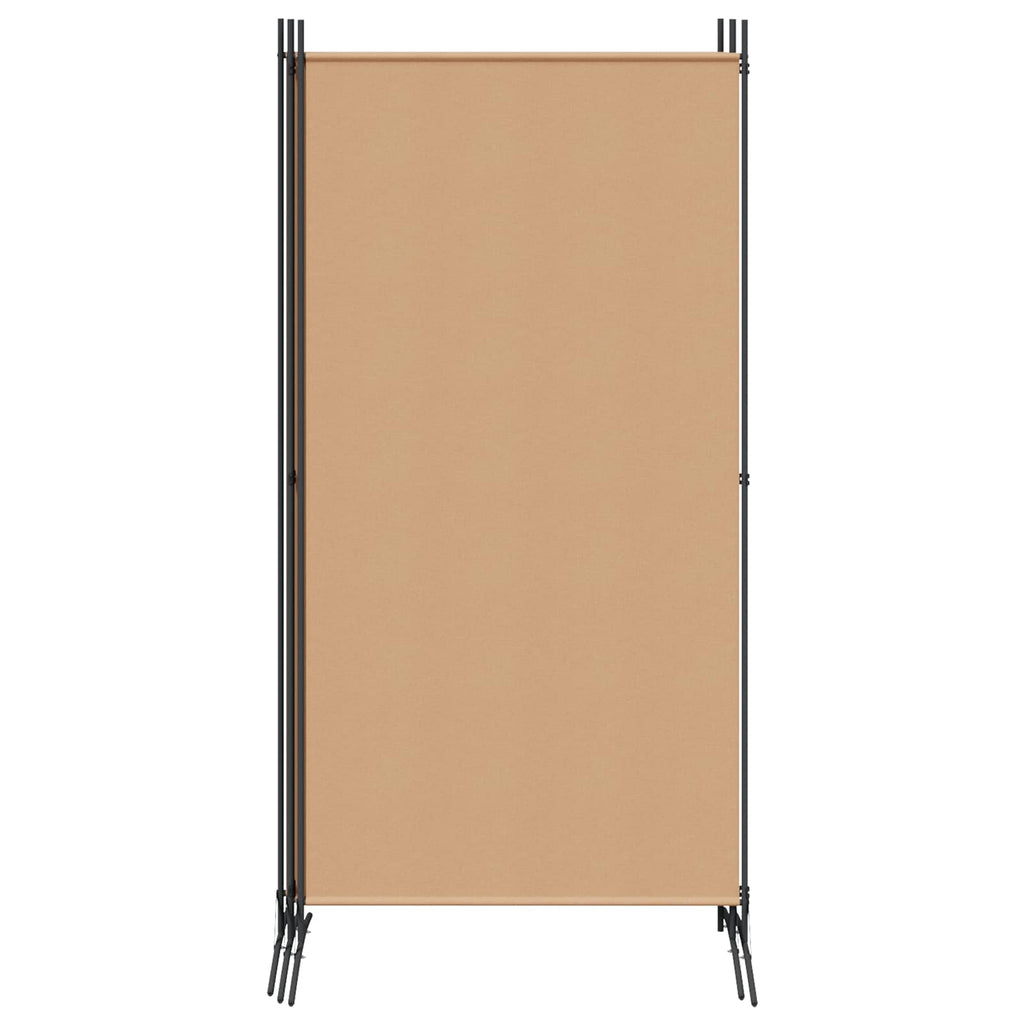 4-teiliger Raumteiler Beige 346 x 180 cm Stoff