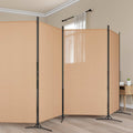 5-teiliger Raumteiler Beige 433 x 180 cm Stoff