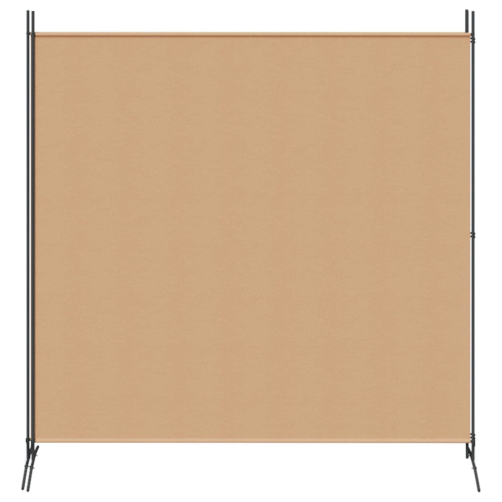 2-teiliger Raumteiler Beige 348 x 180 cm Stoff