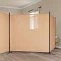 4-teiliger Raumteiler Beige 525 x 180 cm Stoff