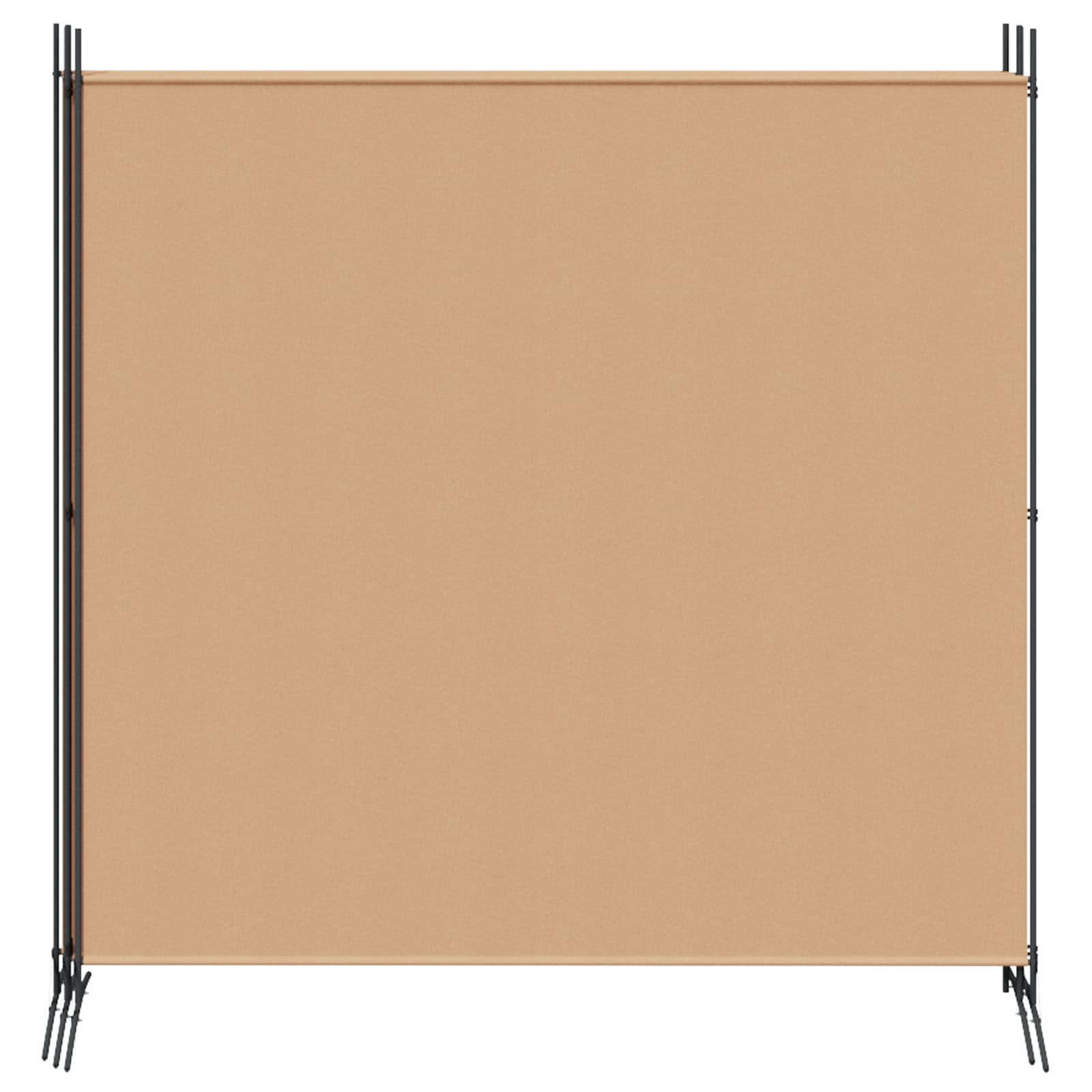 4-teiliger Raumteiler Beige 698 x 180 cm Stoff