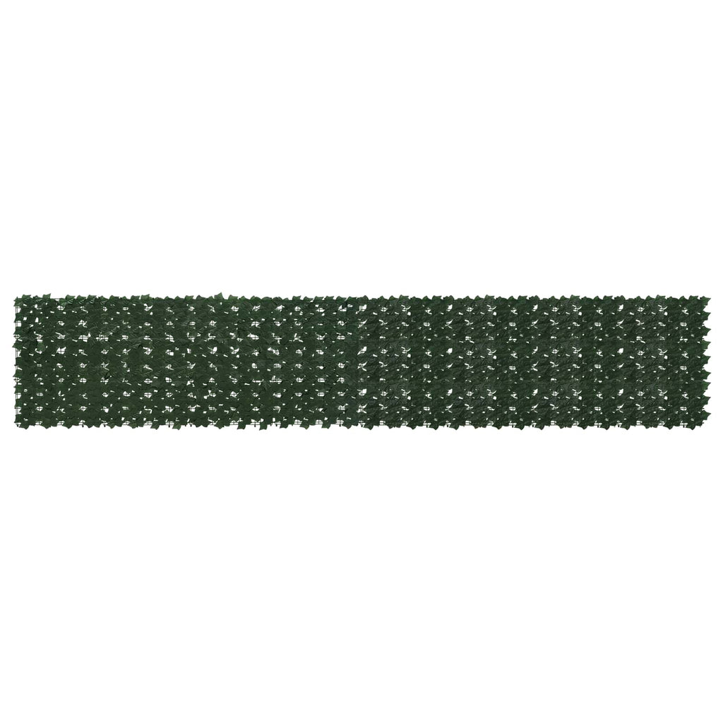 Balkonsichtschutz mit Blättern Dunkelgrün 400 x 75 cm